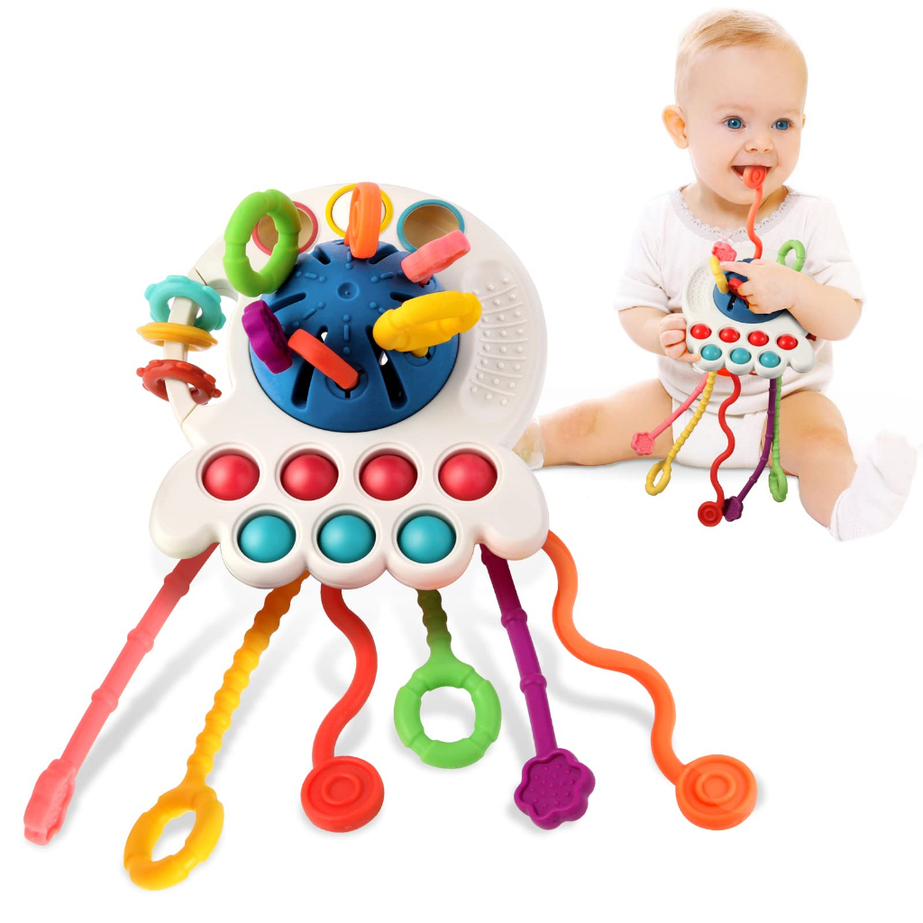 Brinquedo Montessori Tátil para Bebês de Polvo P