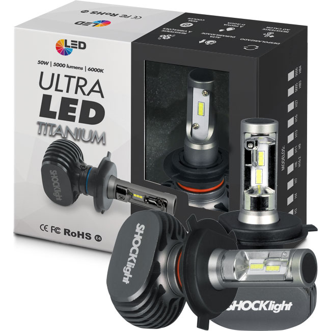 Kit Lampada Ultra Led Titanium Shocklight 10000 Lu