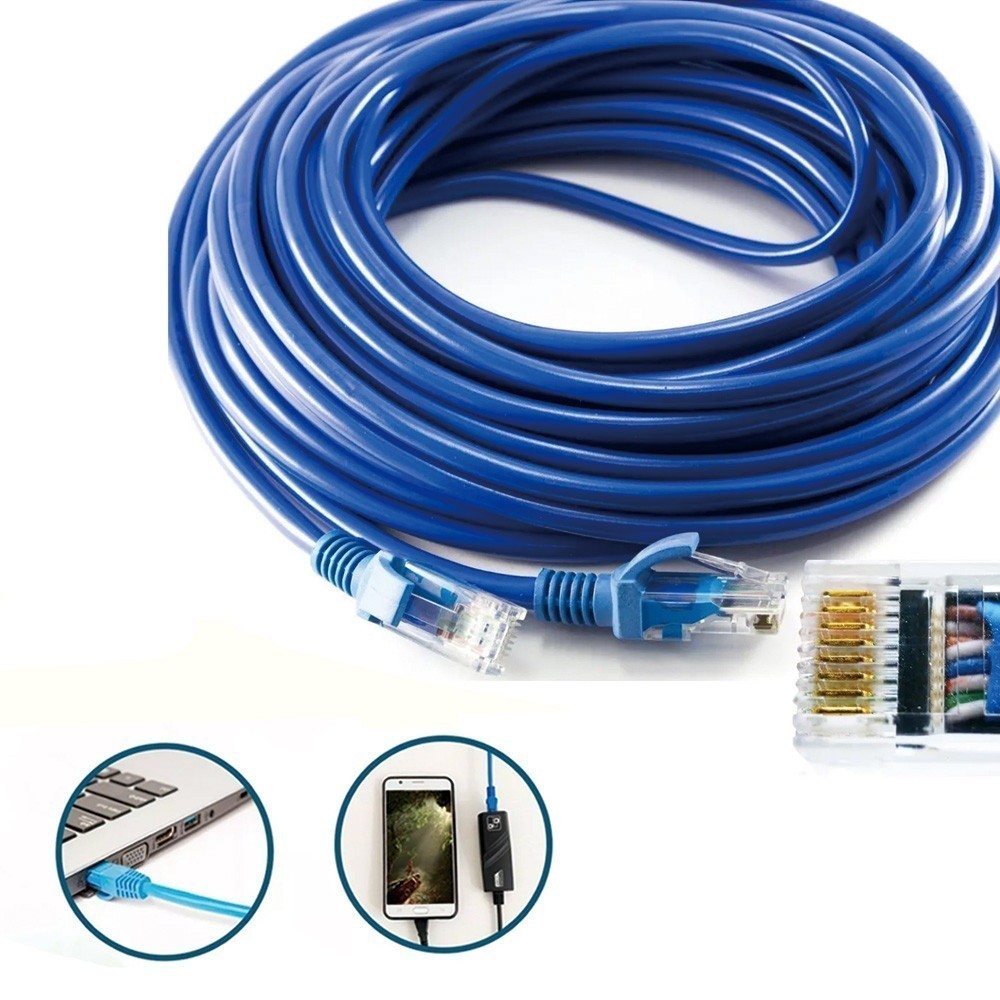 Cabo De Rede Azul RJ45 CAT5e/cat 6 Pc Notebook Rou