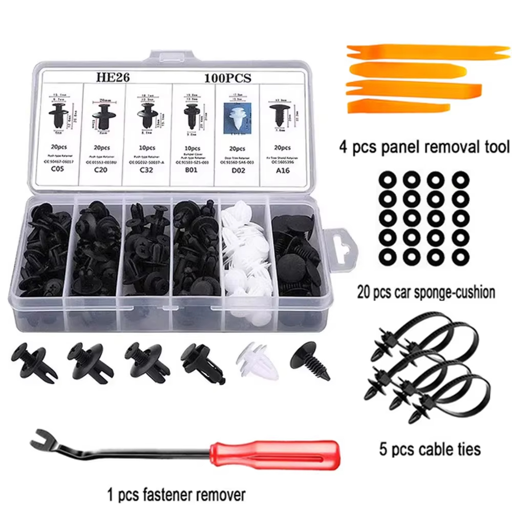 Kit Grampos E Presilhas Automotivas 130/100 Peças