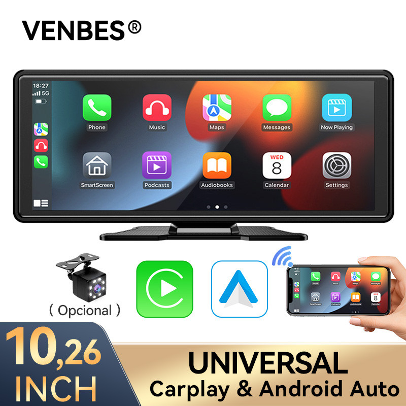 VENBES 7/10,26 Polegadas Carplay Android Auto Cent