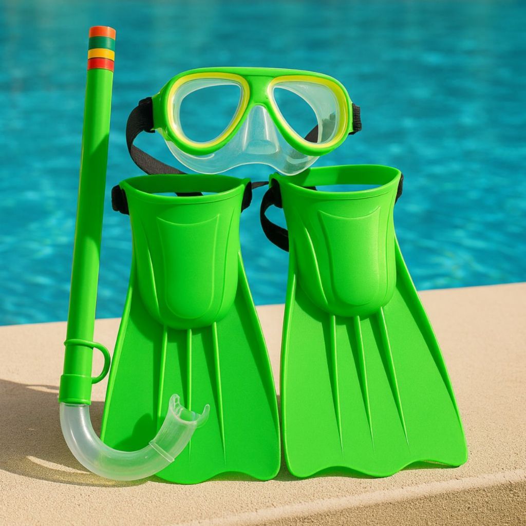 Kit Mergulho Infantil Snorkel Completo Óculos Pis