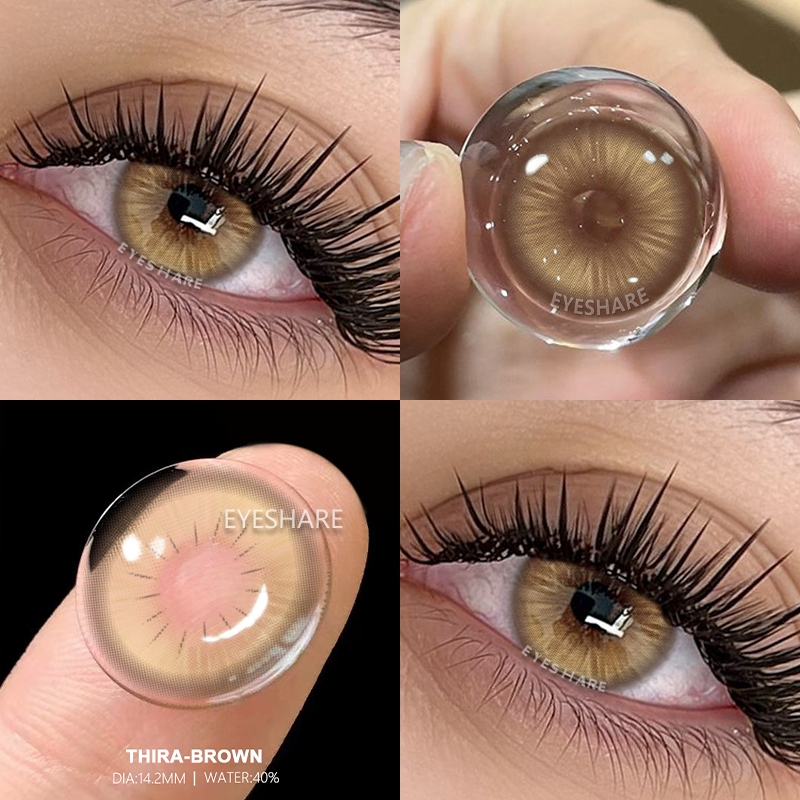 Lentes De Contato De Cor natural Marrom EYESHARE P