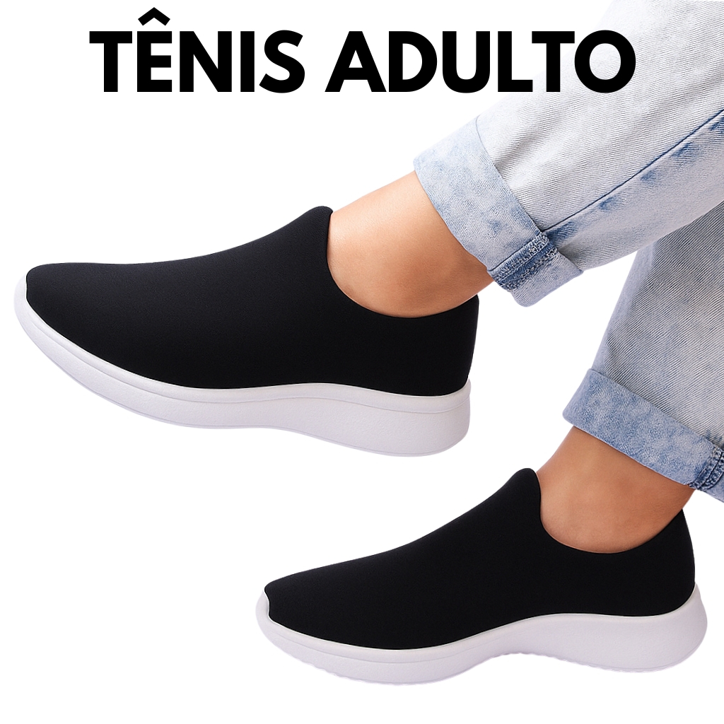Tênis Meia Feminino Masculino Calce Fácil Ortop�