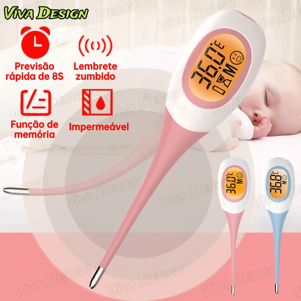 Termômetro Digital De Medição Rápida De 8 Segu