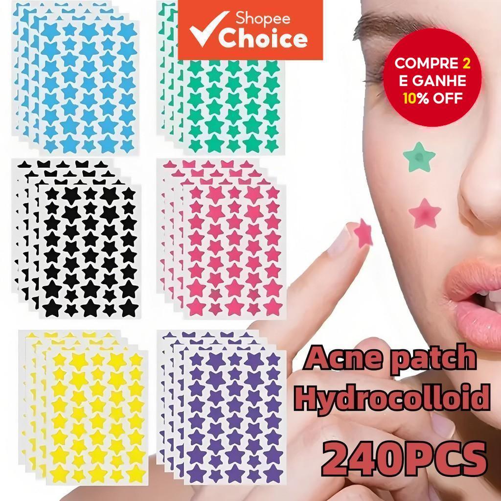 Adesivos Hidrocoloidais para Acne – 240 PCS,