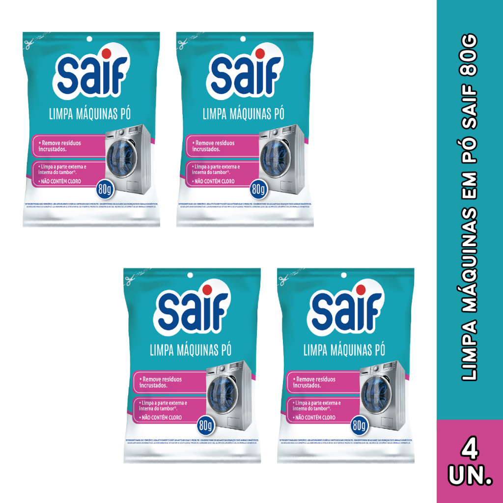 SAIF Limpa Máquinas de Lavar Roupas em Pó Sachê