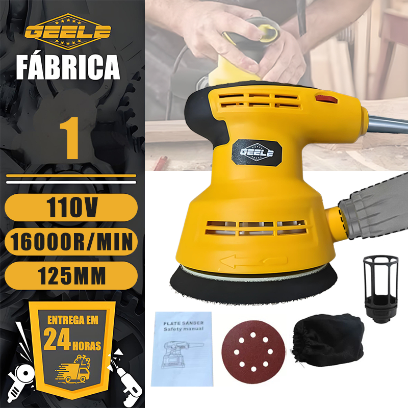 Lixadeira Orbital 600W 110/220V 125mm Com Coletor 