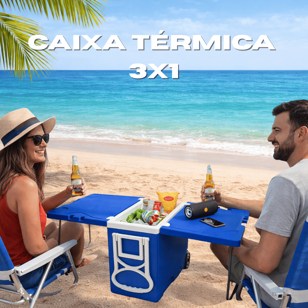 Caixa Térmica Cooler Premium 32L 3 em 1 Multifunc