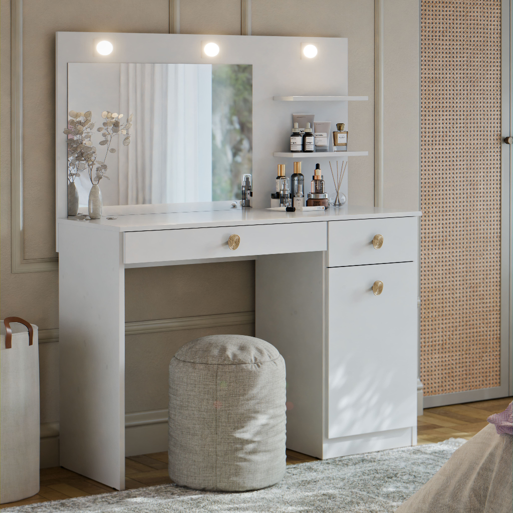 Penteadeira Camarim Jolie Com Espelho e LED  Organ