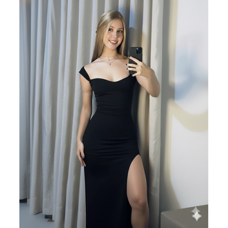 Vestido Longo Fenda Festa Elegante 2026 | Suplex P