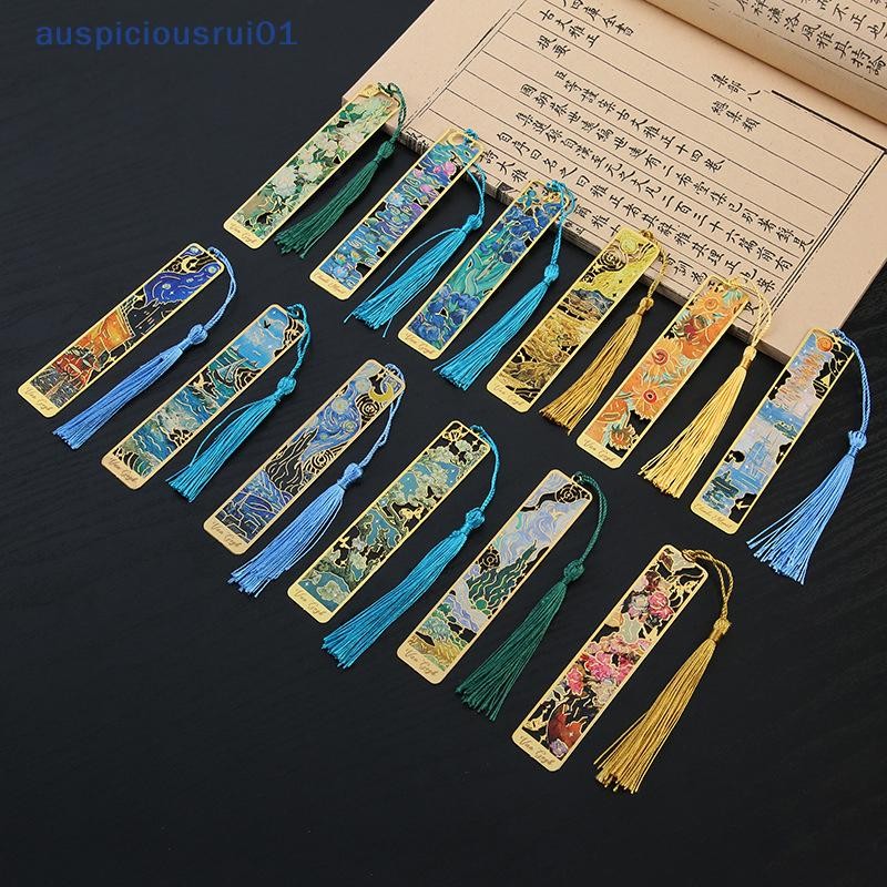 1 Pc Retro Pintura Floral Marcador De Metal Oco Br