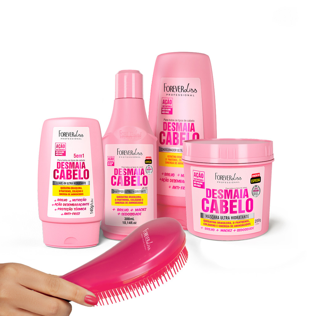 Kit Desmaia Cabelo Forever Liss GANHE Escova Para 