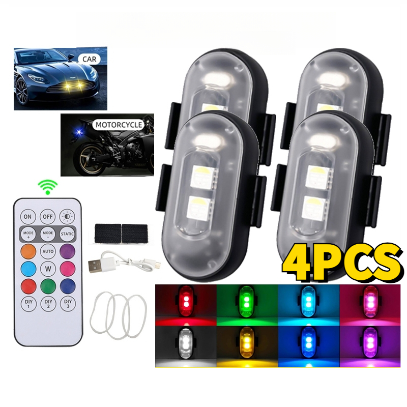 4PCS Luz De Advertência De Segurança Anticolisã