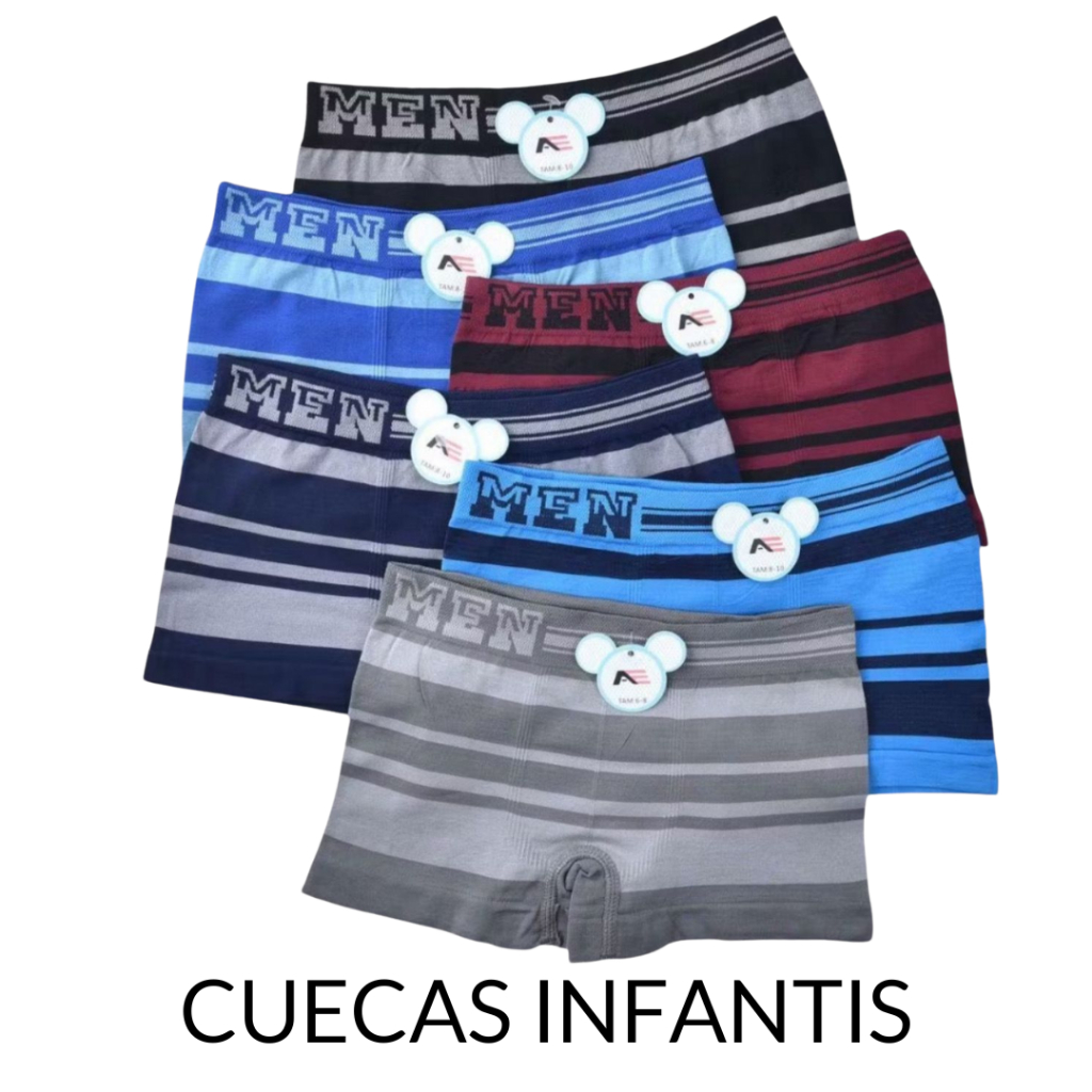 Cueca Boxer Microfibra Infantil Conforto Diário