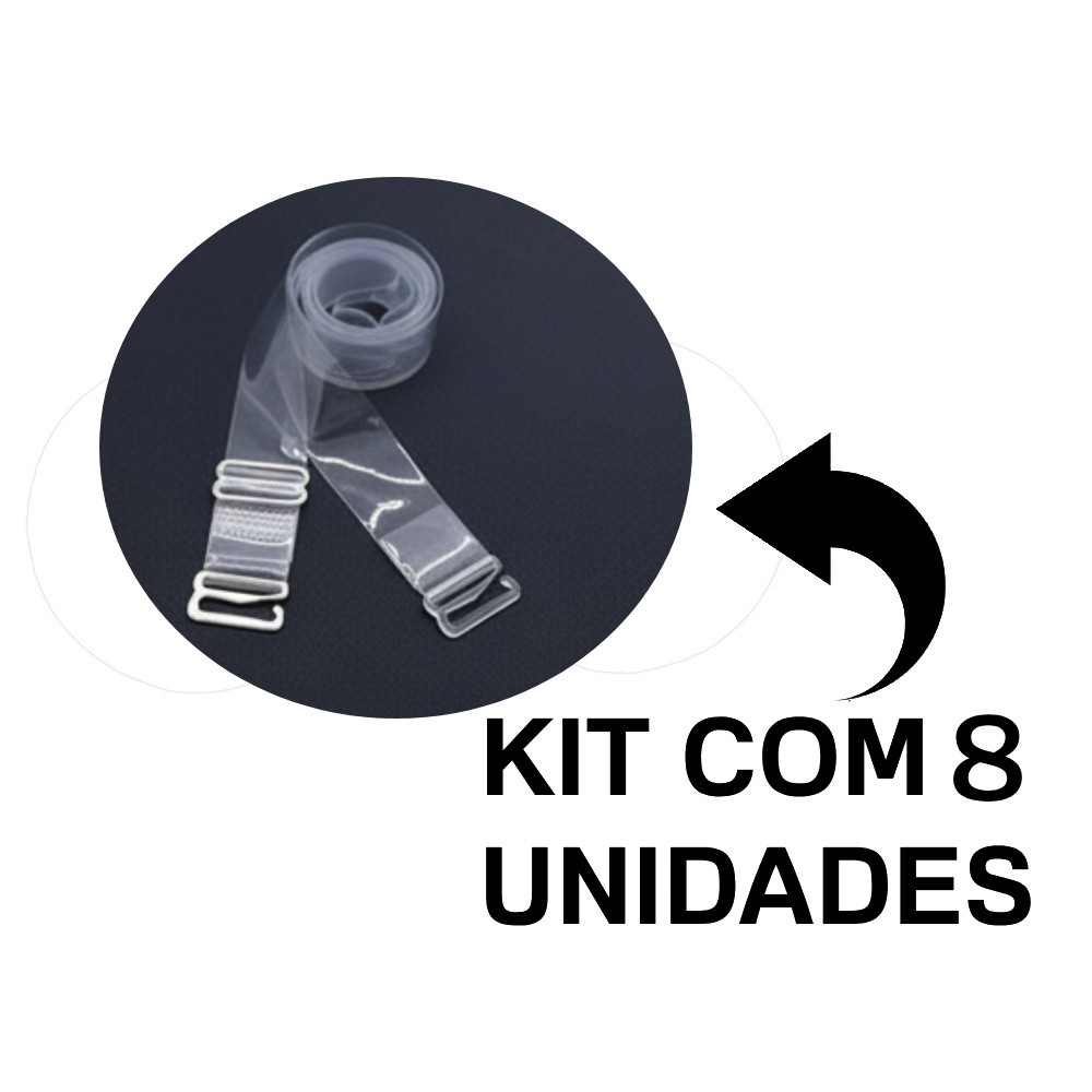 Kit 2 à 8 Alças de Silicone Invisível Para Suti