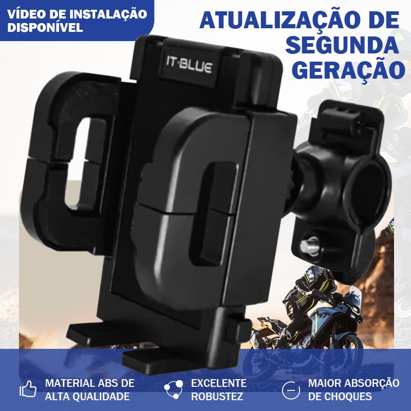 Suporte Para Celular GPS Motocicleta Com Trava Aut