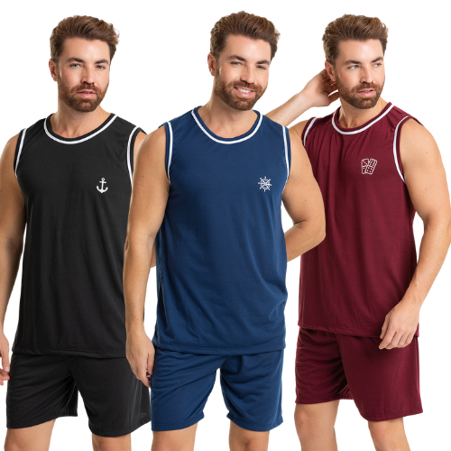 Promoção Pijama Regata Sem Manga Masculino Adult