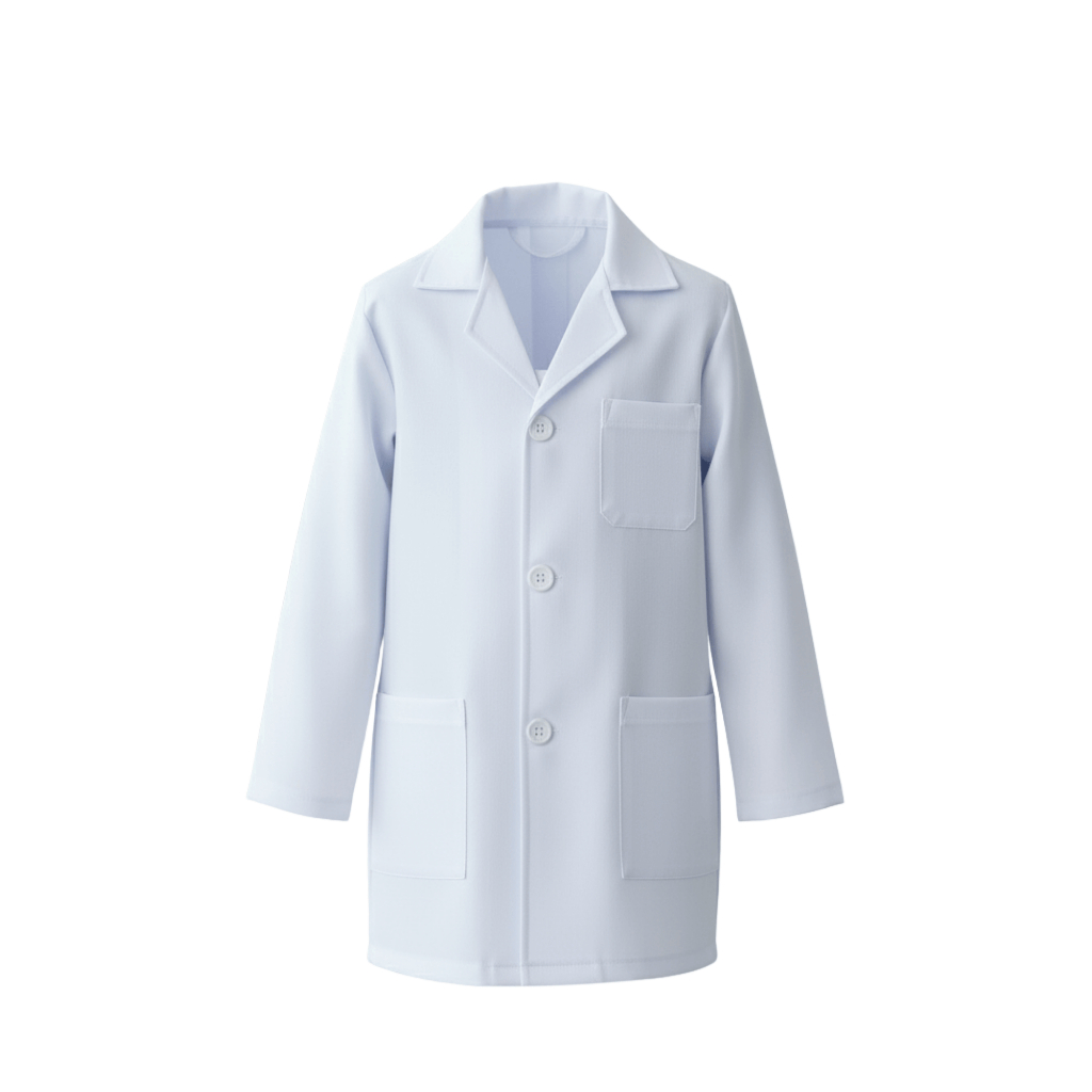 Jaleco Infantil Unissex Branco Oxford Acinturado c