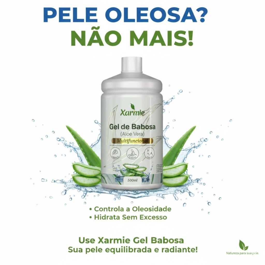 Gel Natural de Babosa 500ml XARMIE Equilíbrio e H