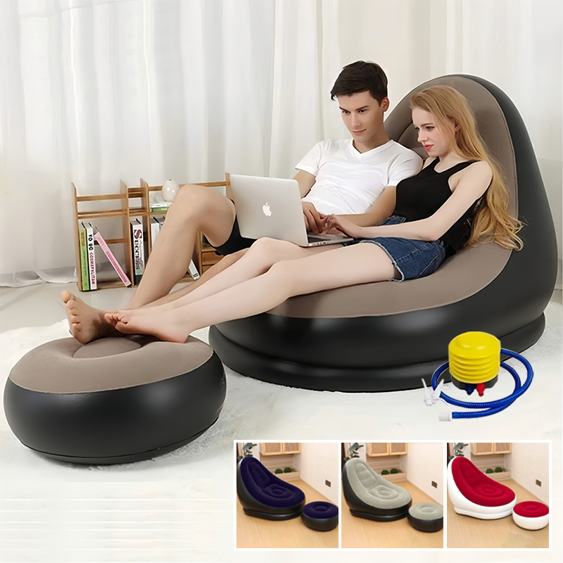Poltrona Inflável E Conjunto De Puff Ultra Lounge