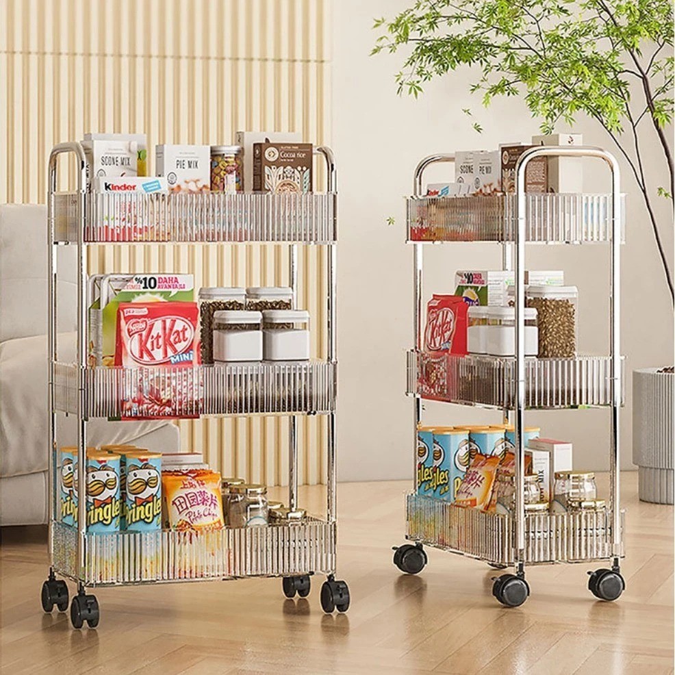 Carrinho Organizadora de Acrílico com 3 Níveis e