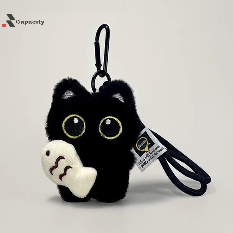 Capacidade Bonito Pelúcia Grande Olhos Preto Bone