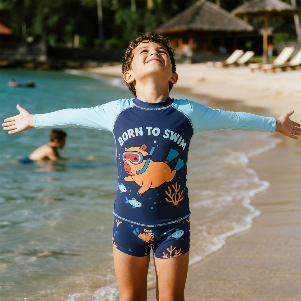 Fato de banho infantil – protetor solar de m