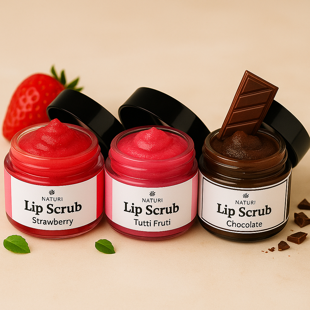 Kit 3 Lip Scrub Esfoliante Labial – Natural