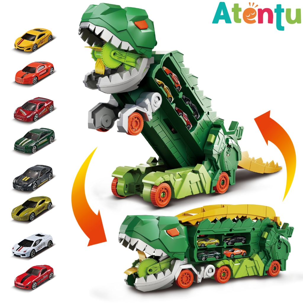 Pista Dinossauro 2 em 1 Caminhão Cegonha Carro Br