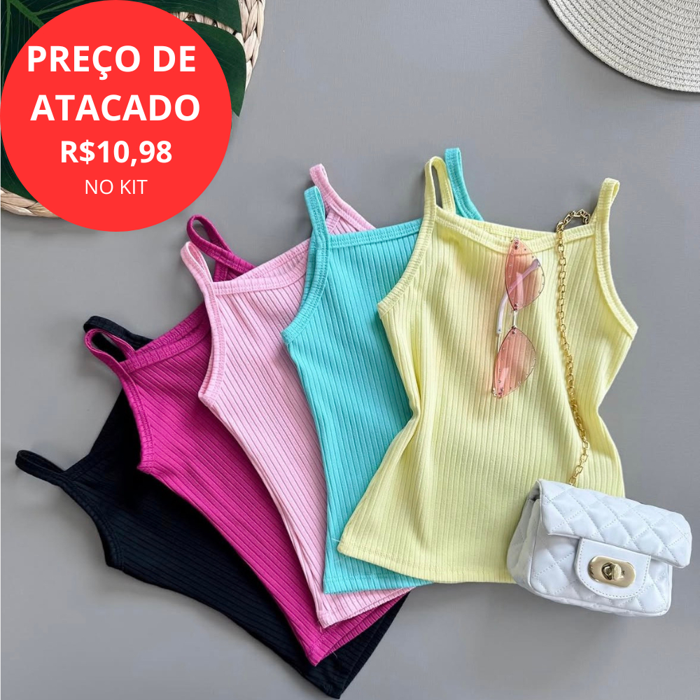Kit 5 Blusas T shirt Feminina Infantil Kit 3 Tshir