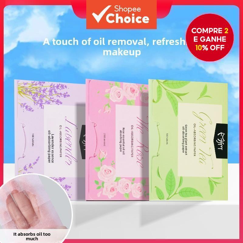100 Folhas Absorventes de Óleo para o Rosto | Pap