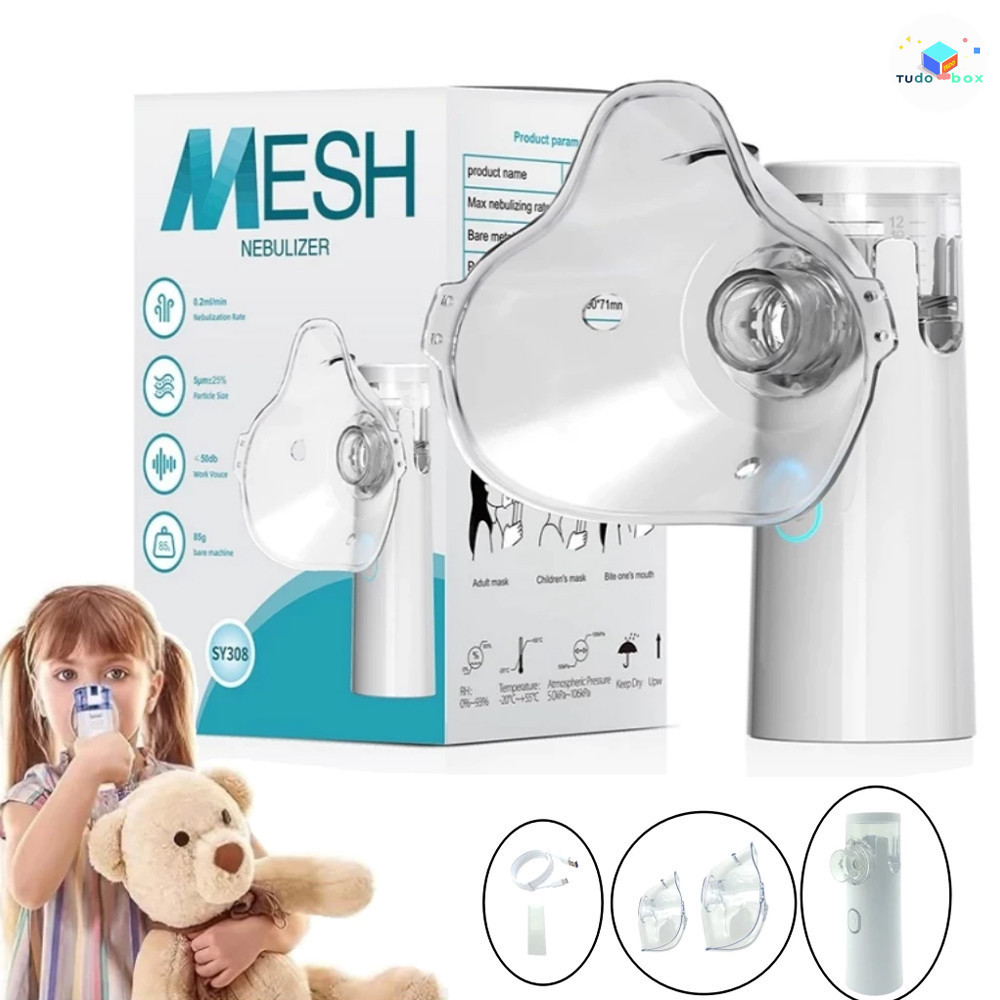 Nebulizador Portátil Silencioso para Adultos e Cr