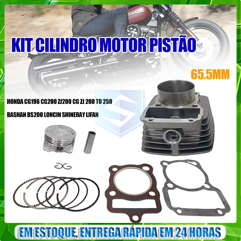 Kit Cilindro Motor 65.5MM Cilindro Pistão CC200 D