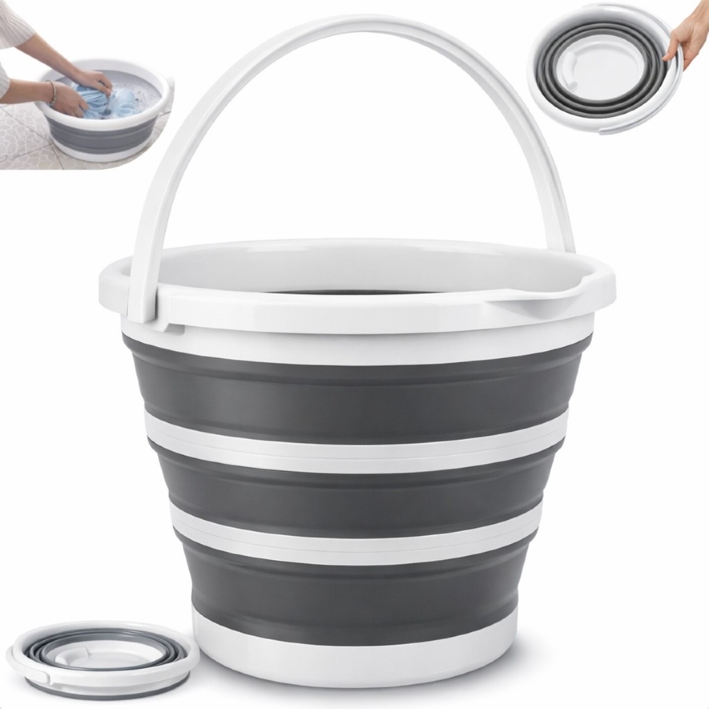 Balde Dobrável 10 Litros Retrátil de Silicone Do