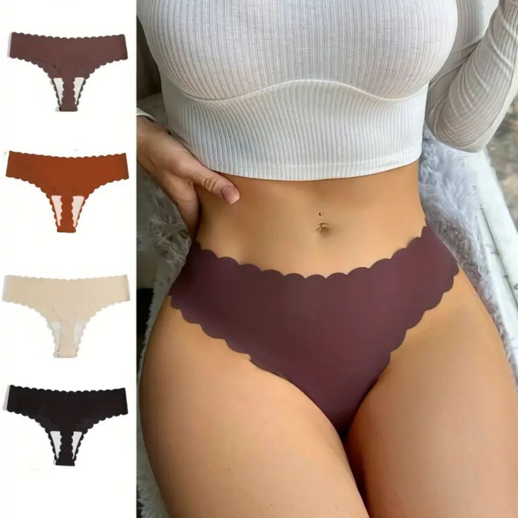 Kit 6 Calcinha Fio Dental Feminina Sem Costura em 