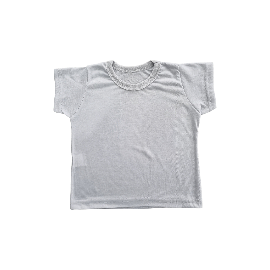 Camisa infantil CINZA CLARO para sublimar 100% pol