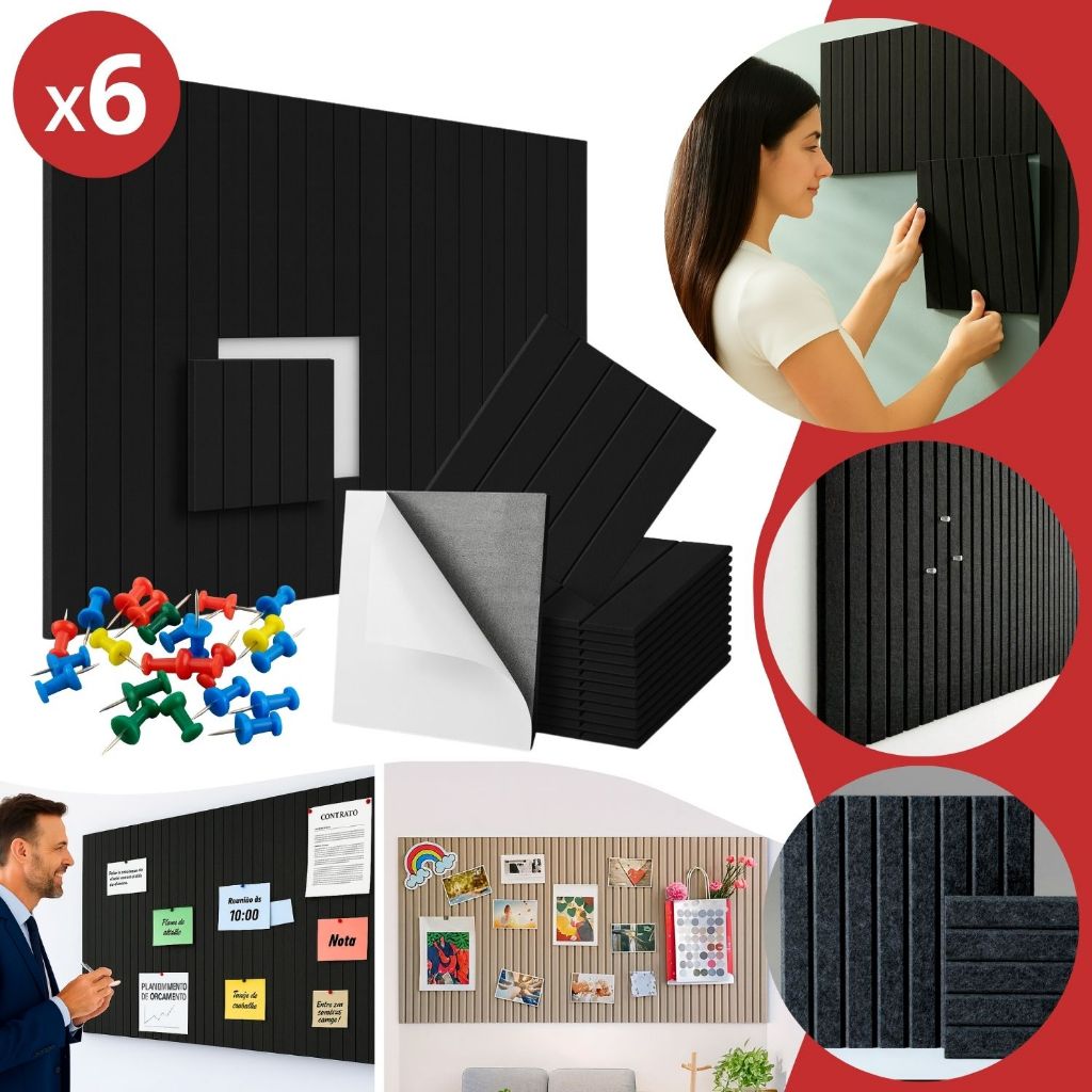 Kit 6 Placas Painel Quadro Aviso De Parede Decorat