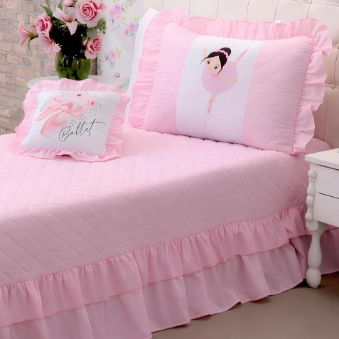 KIT Cobre Leito Colcha Bailarina Balé Infantil Me