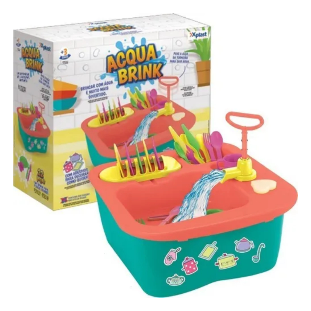 Pia De Cozinha Sai Agua Infantil Brinquedo Acqua B