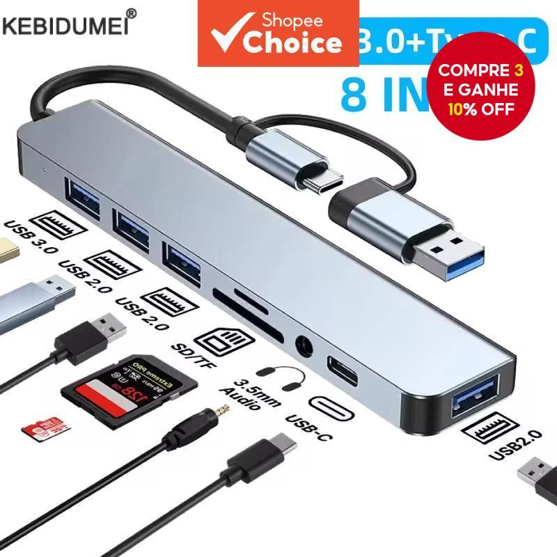 Adaptador De Leitor De Cartão SD TF 2 Em 1 Com Sl