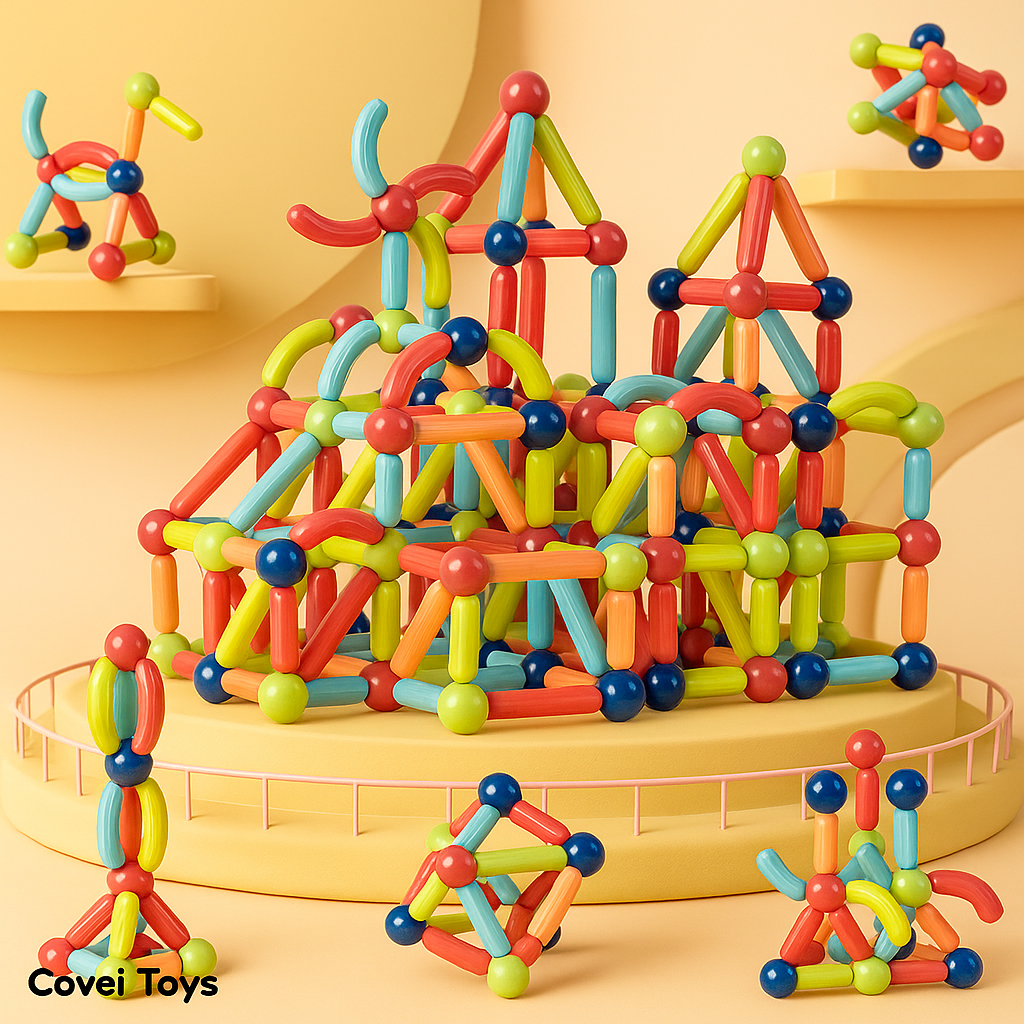 Blocos de Montar Magnético Construção 128 Peça