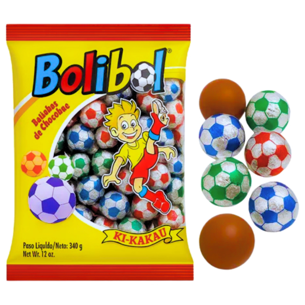 Bolinhas de Futebol Bolibol Sabor Chocolate C/50 U