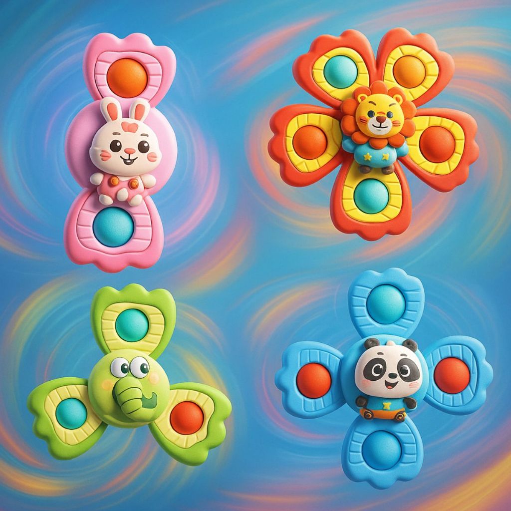 Brinquedo Infantil Chocalho Giratório Spinner Com