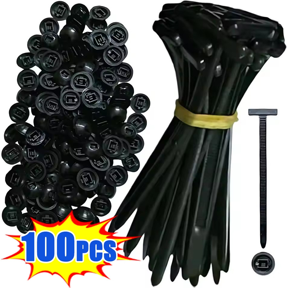 30/60/100 Pcs Universal Car Nylon Cable Tie Fivela