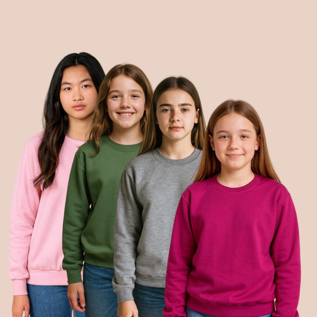 Kit 4 Blusa Moletom Infantil Menina Manga Longa Qu