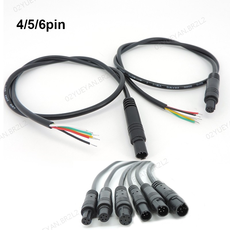 DIY 4Pin 5Pin 6Pin Jack Carro DVR Câmera Cabo De 