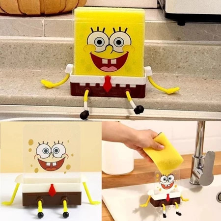 Suporte 2-em-1 para Esponja com Escorredor + Placa