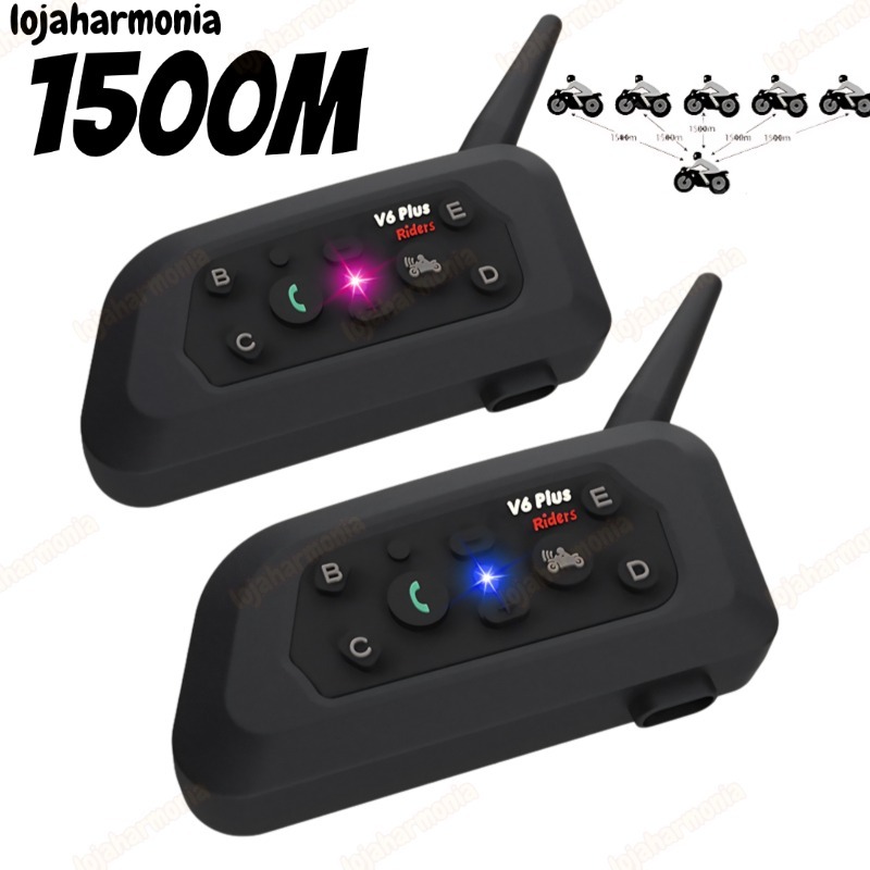 Intercomunicador V6 Mais Fone De Ouvido De Capacet