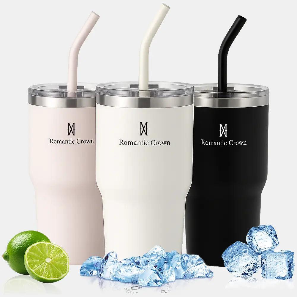 ROMANTIC CROWN Copo Térmico Inox Portátil 600ml 